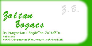 zoltan bogacs business card